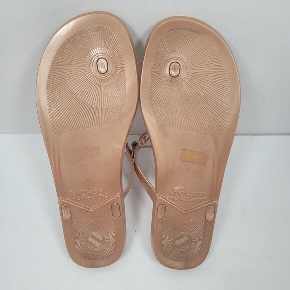 Michael Kors MK Mira Jelly Thong  Women's Rose Gold Sandals US Size 10 - Picture 7 of 8